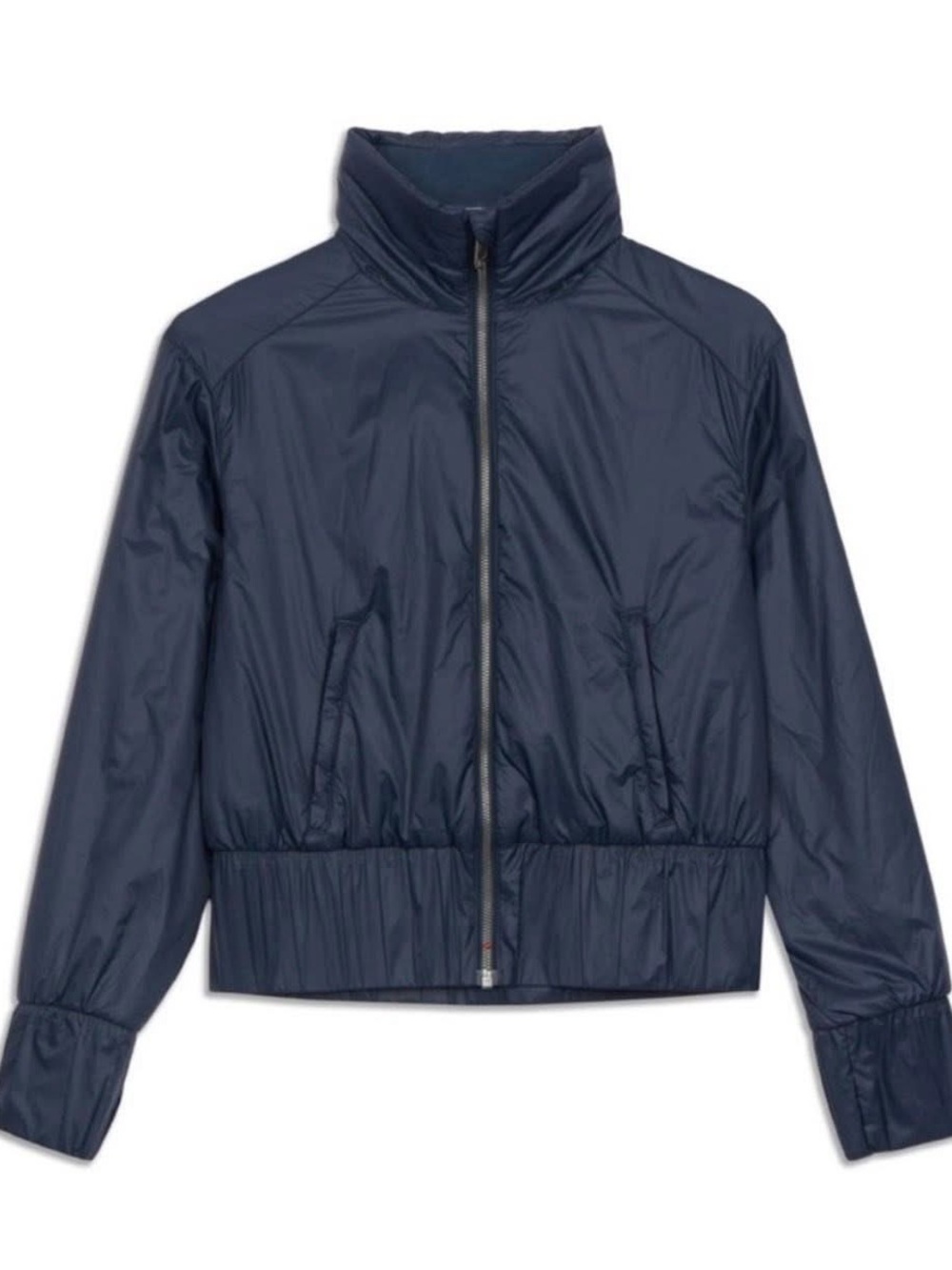 Lululemon Gather and Go Jacket. Navy Blue Lightweight Zip-Front Jacket. Hooded.